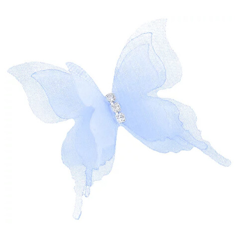 Декоративные бабочки шифоновые, трехслойные, 4,5*5 см