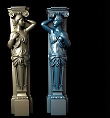 Силиконовый молд № 2069 Капители 2 шт