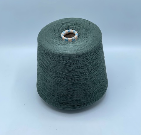 Бобинная пряжа,Cotton combed, 1693м. 100%Хлопок, Приглушенно-зеленый(4032), 39316