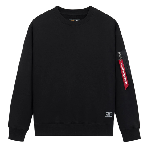 Свитшот Alpha Industries Utility Pocket Crewneck Black (Черный)