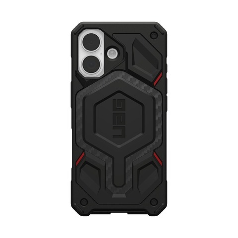 Чехол Uag Monarch Pro Case для iPhone 17, Красный | Carbon Fiber Black/Red