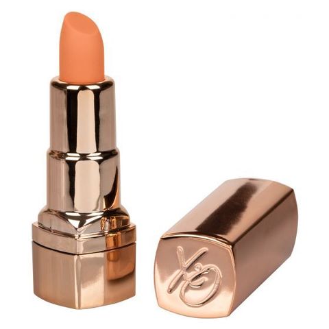 Золотистый вибратор-помада с оранжевым мягким кончиком Hide & Play Rechargeable Lipstick - California Exotic Novelties SE-2930-25-2
