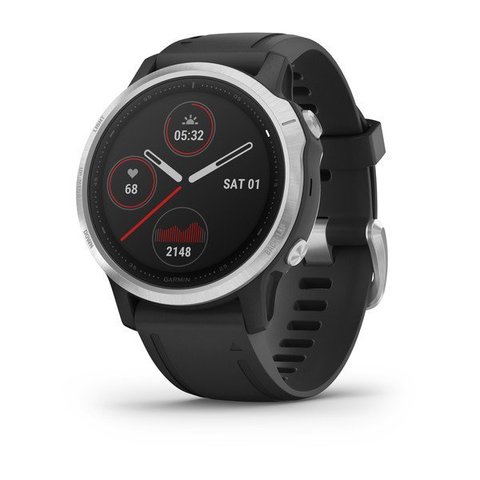 Garmin Fenix 6s — Silver with Black Band