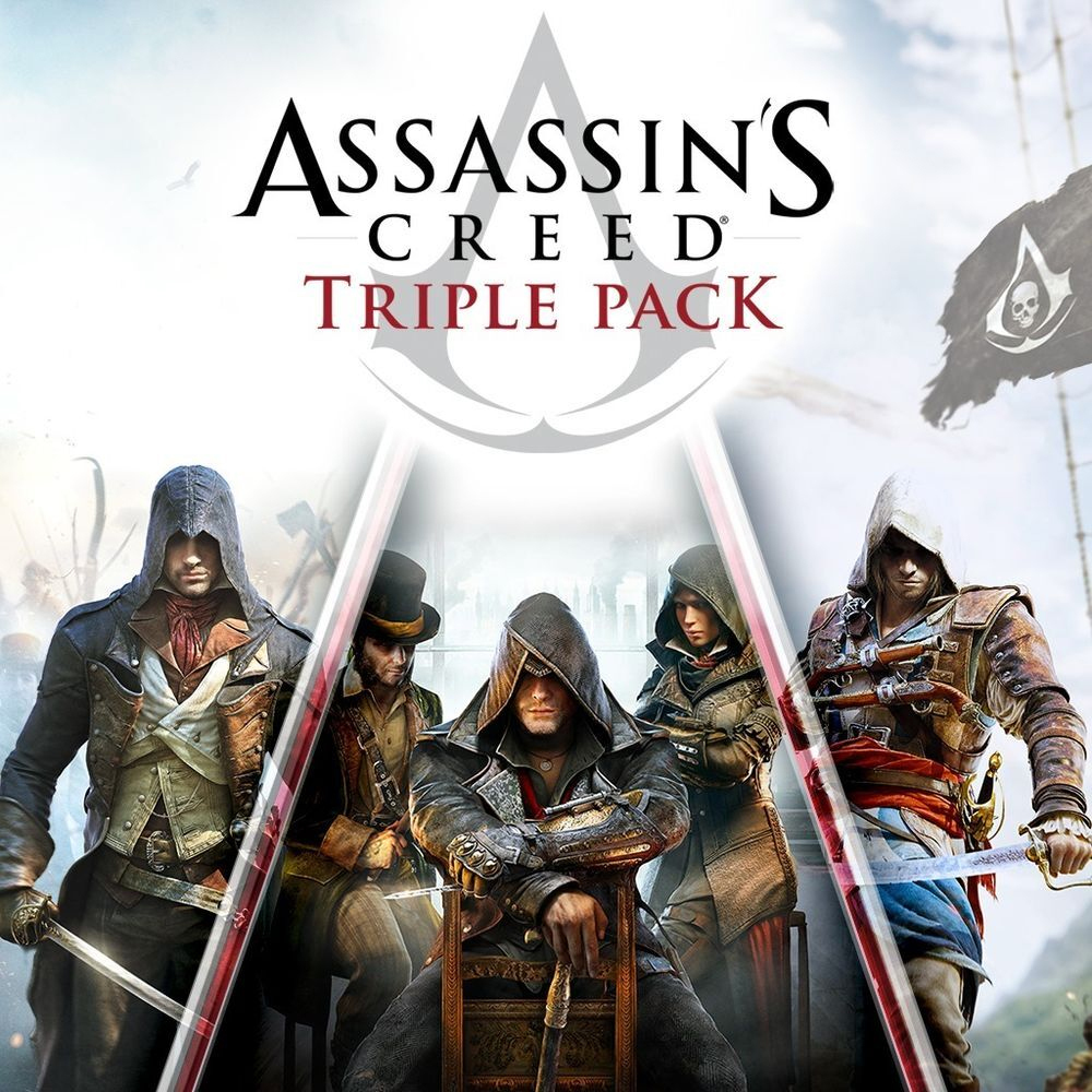 Ассасин крид характеристики. Набор AC: черный флаг, единство, Синдикат. Assassin's Creed Triple Pack Xbox. Assassin's Creed единство ps4. Assassins Creed Triple Pack ps4.