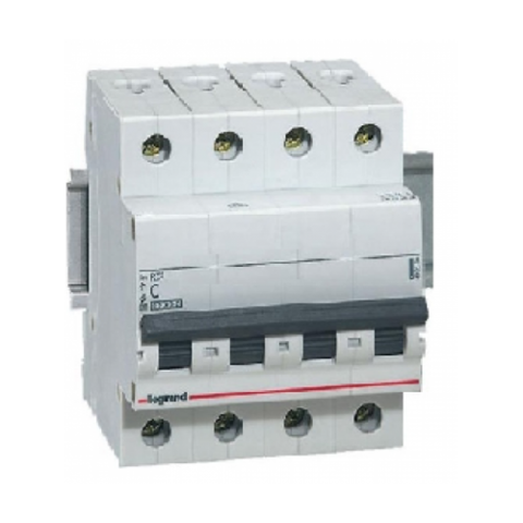 Автоматический выключатель четырёхполюсный RX - 50 А, 4500 кА, тип С. Legrand (Легранд). 419746