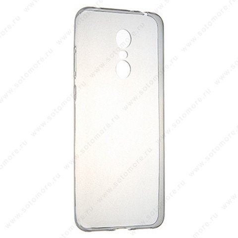Накладка силиконовая ультра-тонкая для Xiaomi Redmi 5 Plus черная (прозрачная)