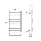 Полотенцесушитель электрический Point PN09158E П7 500x800 левый/правый, хром