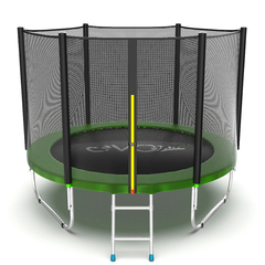 EVO JUMP External 8ft (Green) Батут с внешней сеткой и лестницей, диаметр 8ft (зеленый)