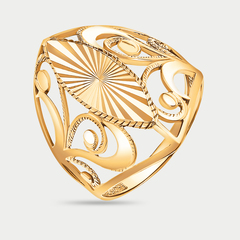 Кольцо для женщин из розового золота 585 пробы без вставок (арт. 4153А)