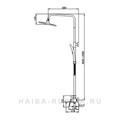 Стойка душевая со смесителем HAIBA HB24816-3 графит
