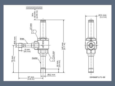 Клапан расширительный электроприводный AKV 10-4 Danfoss 068F1171