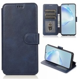 Чехол книжка-подставка кожаный с магнитной застежкой для Samsung Galaxy A52 (Синий)