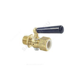 Кран для манометра 3-ходовой латунь Ду 15 Ру25 ВР/НР G1/2"-М20х1,5 с рукояткой без фланца Росма 00000006783