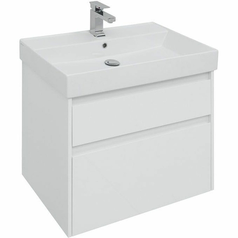 Aquanet 245244 Тумба с раковиной Nova Lite 75 2 ящ. цв.бел. глянец (245244)