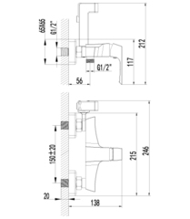 Смеситель с гигиеническим душем LEMARK UNIT – LM4518C