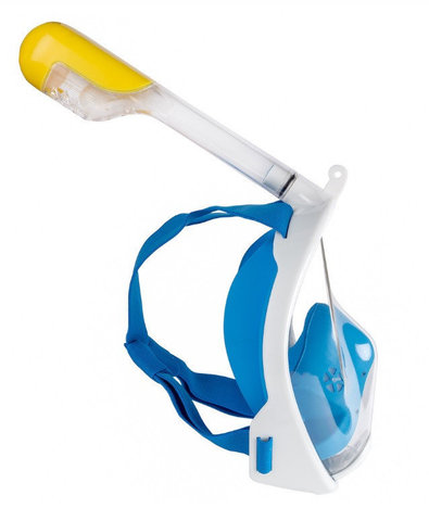 Маска для плавания Free Breath голубая (размер L/XL)