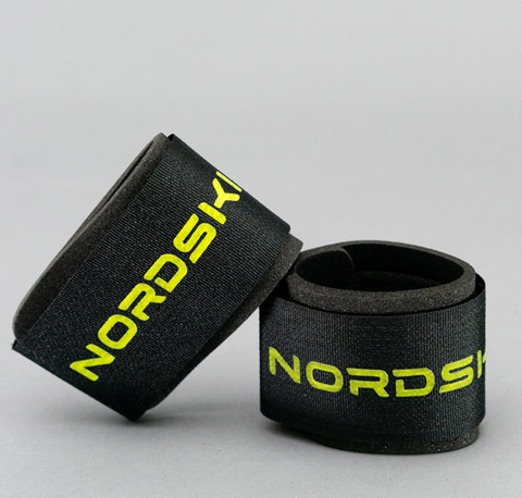Липучки для лыж Nordski Black-Yellow - 2 штуки