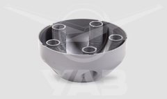 Колпак колеса УАЗ (для штампов.диска R16) серый (пластик)