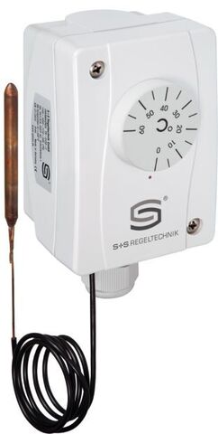 S+S Regeltechnik THERMasreg® TR-50140-F  терморегулятор с дистанционным датчиком, релейным выходом (одноступенчатый), применяется в качестве капиллярного термостата/ регулятора.