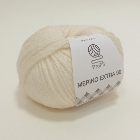 Пряжа Merino Extra 90 (Мерино экстра 90) Молочный 002