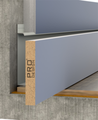 МДФ вставка для плинтуса Pro Design матовая эмаль покраска по RAL 2700мм до 200мм