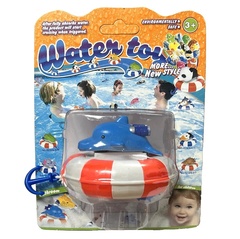 Заводной Дельфин на Спасательном Круге, Плавает по Воде, ездит по суше