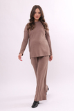 Костюм для беременных 16088 темно-коричневый меланж