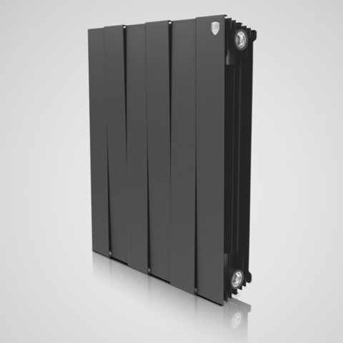 Радиатор биметаллический Royal Thermo PianoForte Noir Sable 500 (черный)  - 8 секций