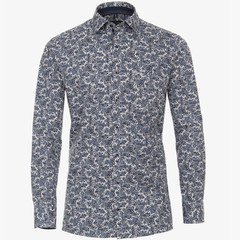 Сорочка мужская Casamoda Modern Fit 303523700-100 растительный принт в синей гамме