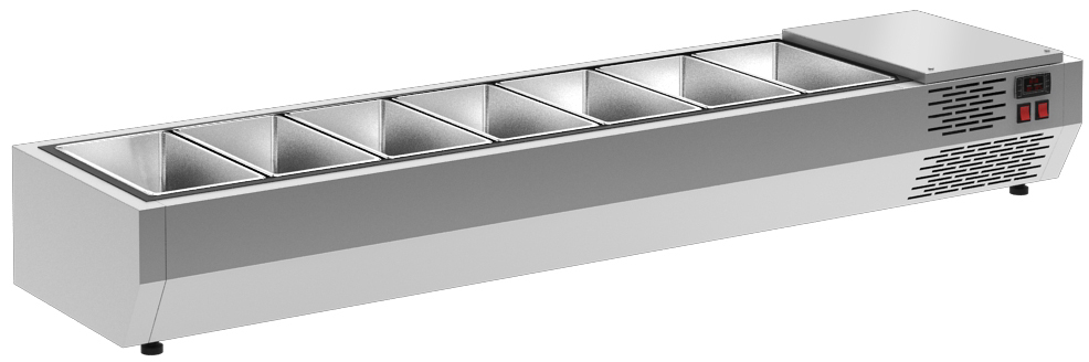 Холодильная витрина для ингредиентов Полюс A40 SM 1,2 0430 (Carboma VT2-G)