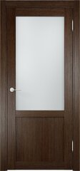 Межкомнатная дверь Турин 03 / Цвет Дуб табак / Остекление "Сатинато" / Двери Верда