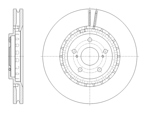 Диск тормозной вентилируемый G-brake  GR-21832