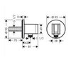 Hansgrohe Fixfit S 26888990 Шланговое подключение с держателем ручного душа (золото полированное)