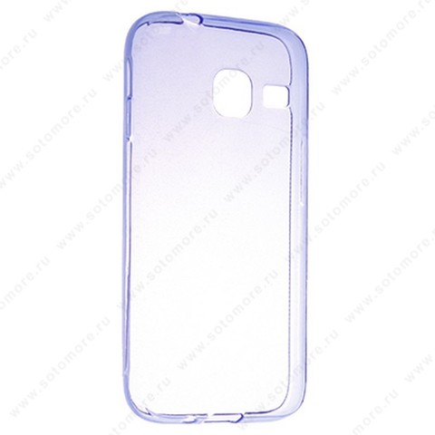 Накладка силиконовая ультра-тонкая для Samsung Galaxy J1 mini J105 2015 прозрачно-синяя