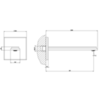 Gessi Eleganza Настенный излив на 1/2” для монтажа с удаленным управлением 46112+46106 (не входит в комплект), цвет: хром 46100#031