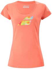Женская теннисная футболка Babolat Exercise Big Flag Tee Women - living coral heather