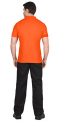 Рубашка-поло оранжевая короткие рукава с манжетом, пл.180 г/м2