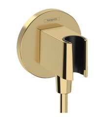 Hansgrohe Fixfit S 26888990 Шланговое подключение с держателем ручного душа (золото полированное) фото