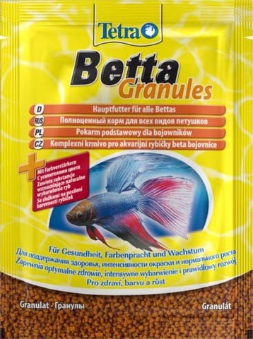 Tetra Betta Granules (гранулы) Корм для лабиринтовых рыб (Германия) 5г