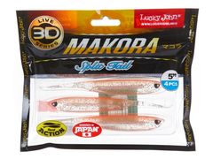 Виброхвост LJ 3D Series Makora Split Tail 5.0in (12,7 см), цвет 007, 4 шт.