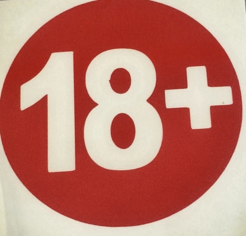 Наклейка 18+, 4 шт