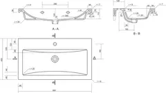 AVK2. Тумба навесная, 2 Ящика + 1 Дверь, 800, коллекция Ирма с умывальником Como 80 Дуб  Крафт Золотой, Графит древесный