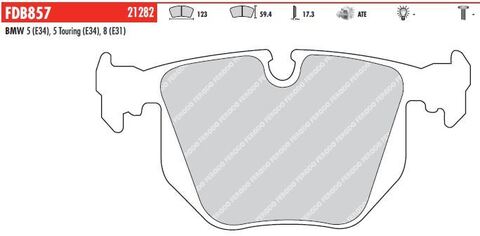 FDB857 Тормозные колодки дисковые OE 'PREMIER' BMW 3 (E36), (E46),  LAND ROVER RANGE ROVER III