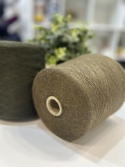 Кашемир 60%, альпака 40% LORO PIANA MAL 1300 оливковый меланж