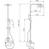 Abber AF8216NG Душевая стойка Daheim AF8216NG с изливом, никель