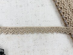 Кружево плетеное, ш. 1,8 см, светло-бежевый