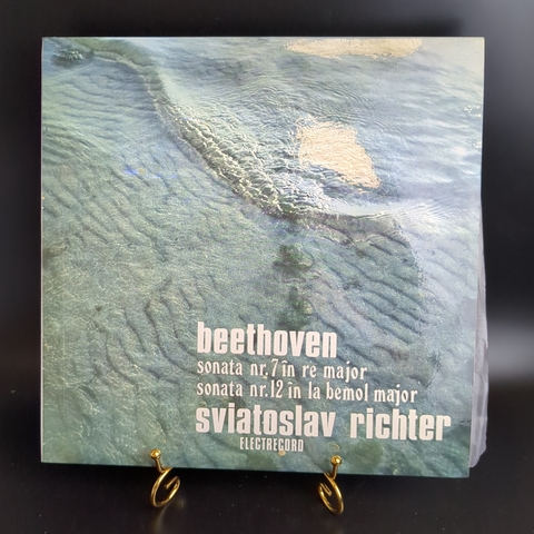 Beethoven Sonata Nr.7 Re Major / Sonata Nr.12 La Bemol Major виниловая пластинка 12 ламинированный конверт дюймов Sviatoslav Richer, LP, made in Romania, Electrocord винтаж времён СССР
