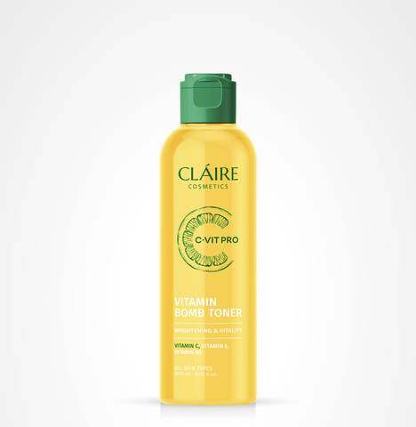 Claire cosmetics C-VIT PRO Тонер VITAMIN BOMB Увлажнение и питание, для всех типов кожи 200мл