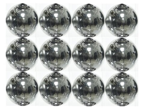 Набор шаров 5см 12шар 1цв однотонный цветной, глянец, в пр уп