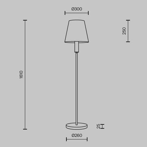 Торшер Maytoni Lira MOD483FL-01BS